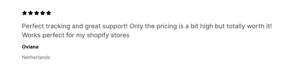 Review on the TrueROAS Shopify App Store listing
